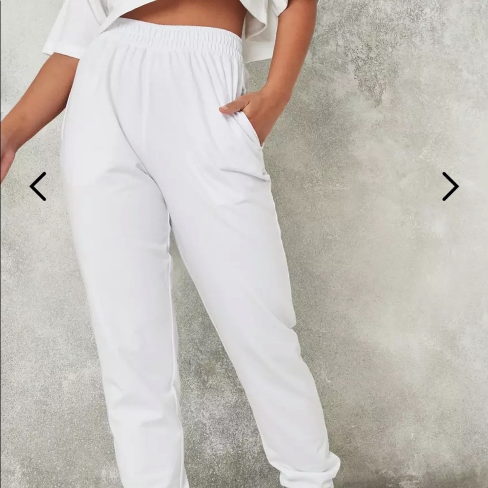 White joggers